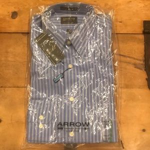 New Men’s Blue Stripped Long Sleeve Shirt